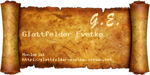 Glattfelder Evetke névjegykártya